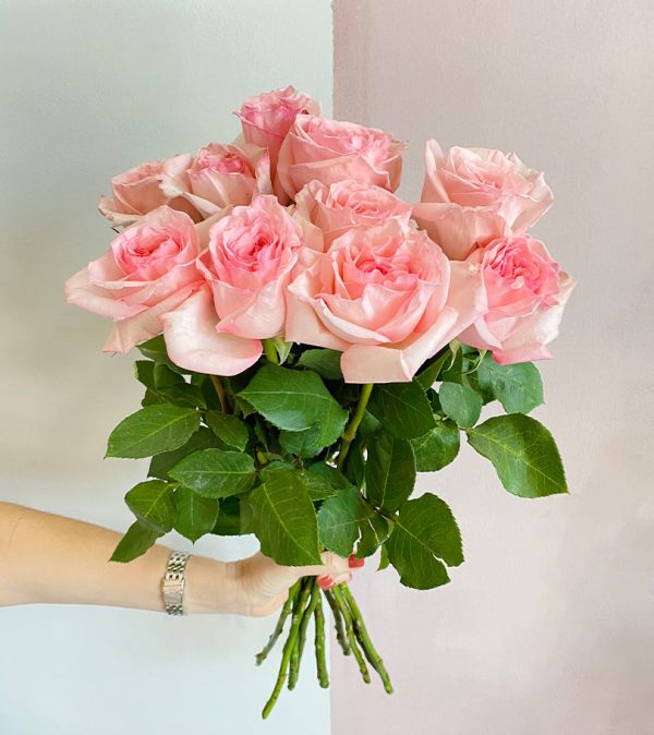 10 Light Pink Premium Roses - Original Flowers