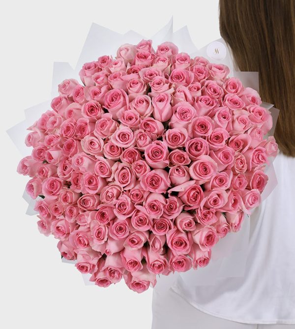 100 Pink Roses - Signature Flowers