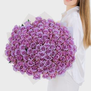 100 Purple Roses - Signature Flowers