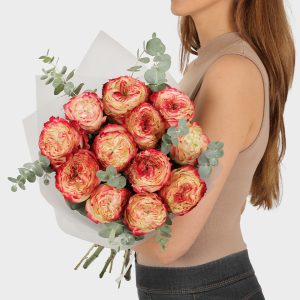 12 Apple Jack Roses - Wow! Flowers