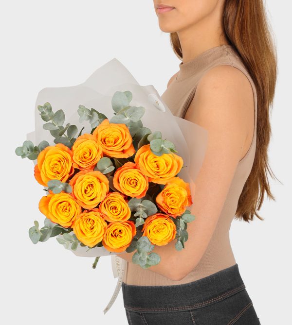 12 Orange Roses - Wow! Flowers