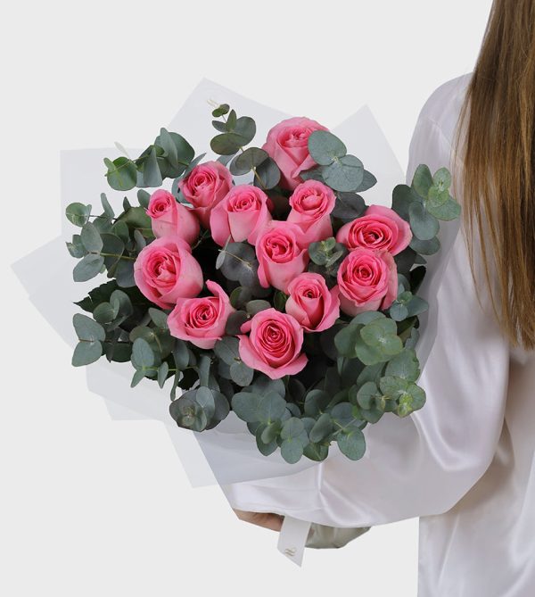 12 Pink Roses - Wow! Flowers