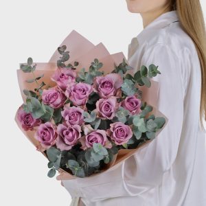 12 Purple Roses - Wow! Flowers