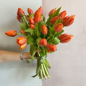 20 Orange Yellow Tulips - Original Flowers