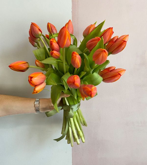 20 Orange Yellow Tulips - Original Flowers