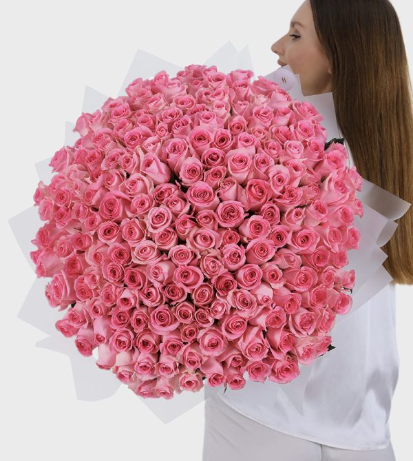 200 Pink Roses - Signature Flowers