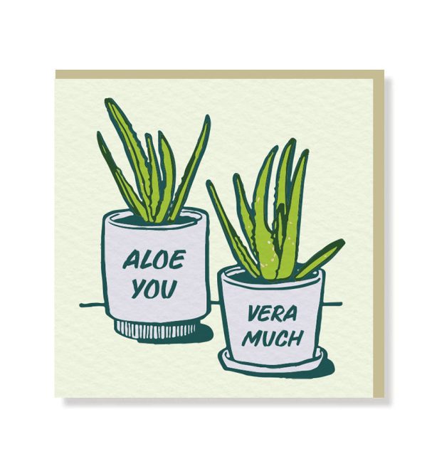 Aloe You Vera Much Premium Card - Original Greeting & Note Cards