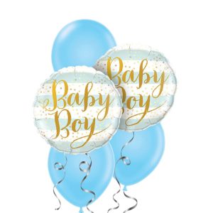 Baby Boy Blue Striped Balloon Package - Original Balloons