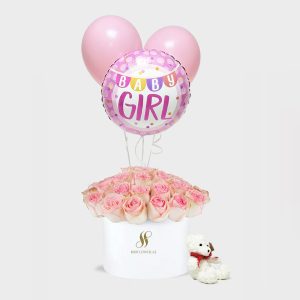 Baby Girl Pink Rose Bundle - Original Flowers