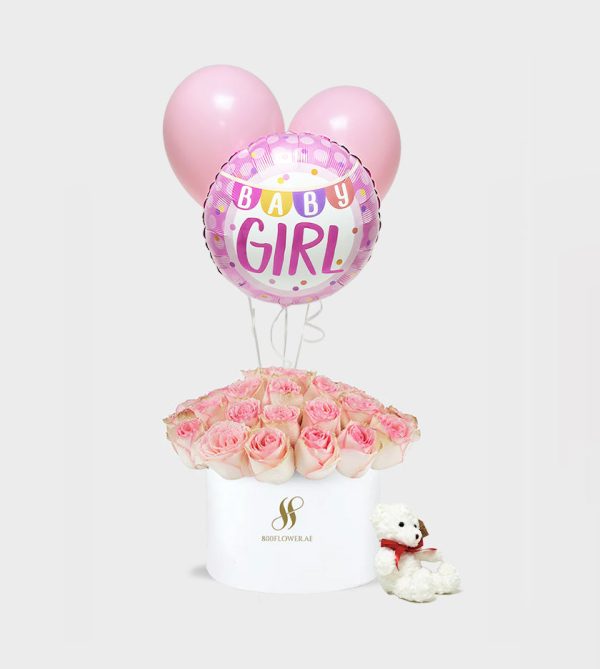 Baby Girl Pink Rose Bundle - Original Flowers