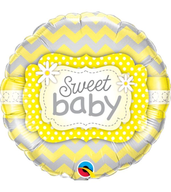 Beautiful Baby with Yellow Prints Foil Balloon - Original Balloons