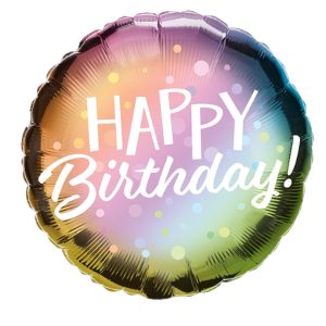 Birthday Metallic Ombre & Dots Balloon - Original Balloons