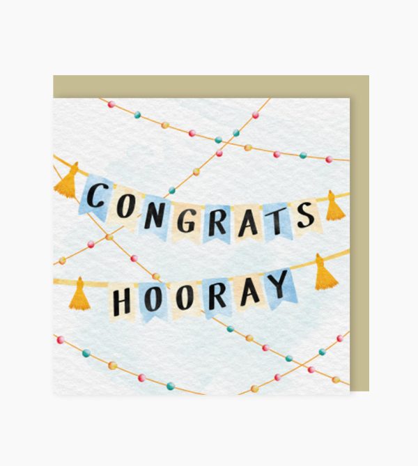 Congratulations Hooray Premium Card - Original Greeting & Note Cards