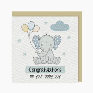 Congratulations On Your Baby Boy Premium Card - Original Greeting & Note Cards