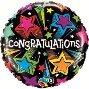 Congratulations! Shooting Stars Foil Balloon - Original Balloons