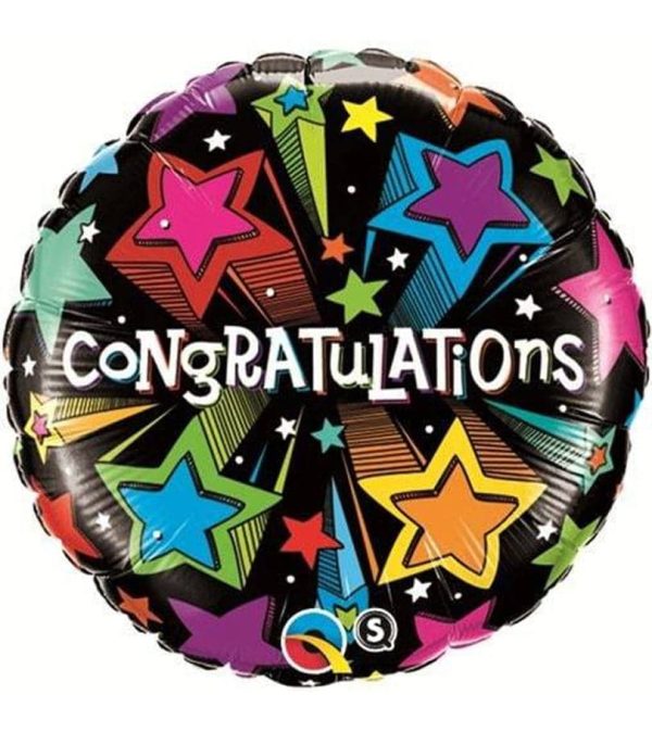 Congratulations! Shooting Stars Foil Balloon - Original Balloons