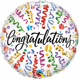 Congratulations Streamers Foil Balloon - Original Balloons