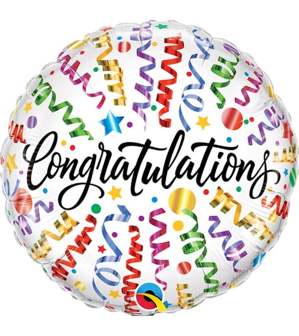 Congratulations Streamers Foil Balloon - Original Balloons