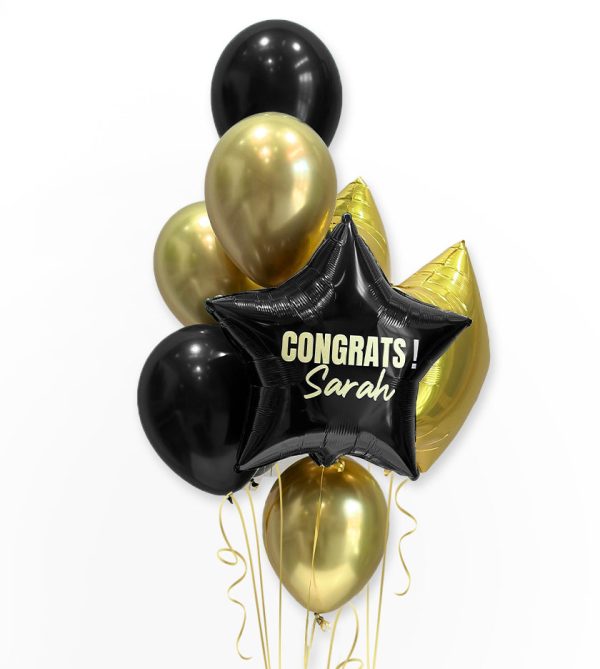 Custom Congratulations Name Balloon Bouquet - Original Balloons