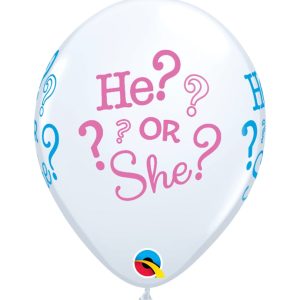 Gender Reveal - He? or She? Balloon - 11-Inch Balloons