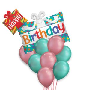 Giant Happy Birthday Presents Balloon Package - Original Balloons