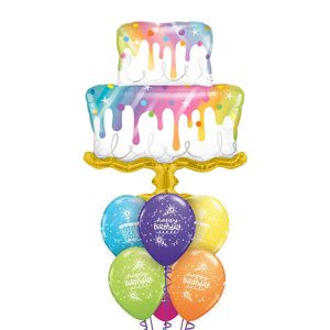 Giant Rainbow Drip Cake Balloon - Original Balloons