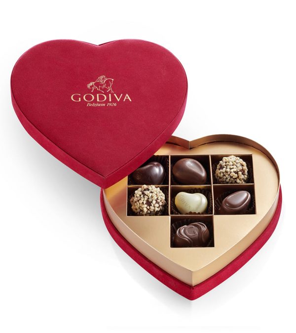 Godiva Coeur Gift Box Red 7 pc - Original Candy & Chocolate