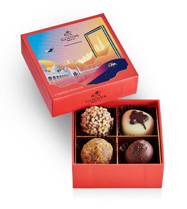 Godiva Heritage Gift Box - 4 Pcs - Signature Candy & Chocolate