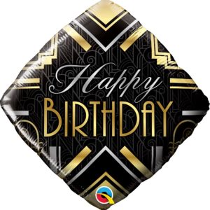 Happy Birthday Art Diamond Foil Balloon - Original Balloons