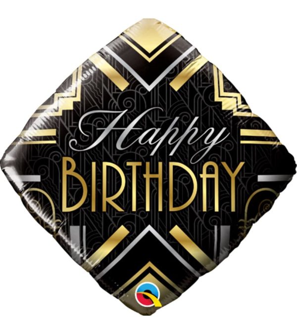 Happy Birthday Art Diamond Foil Balloon - Original Balloons