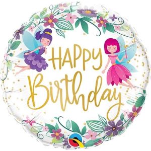 Happy Birthday Fairies Foil Balloon - Original Balloons