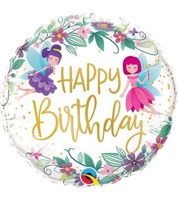 Happy Birthday Fairies Foil Balloon - Original Balloons