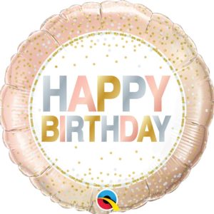 Happy Birthday Metallic Dots Foil Balloon - Original Balloons