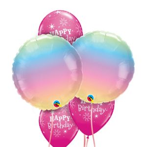 Happy Birthday Pastel Ombre Balloon Package - Original Balloons