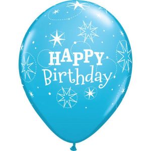 Happy Birthday Rubber Balloon Blue - Original Balloons