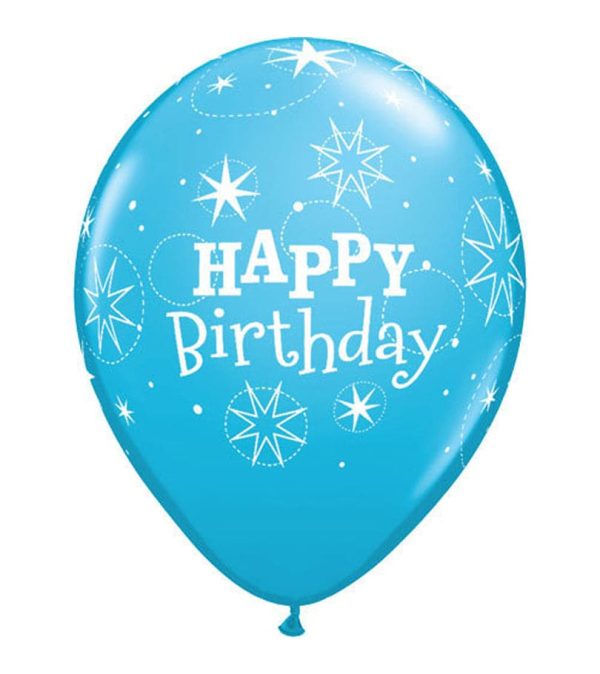 Happy Birthday Rubber Balloon Blue - Original Balloons