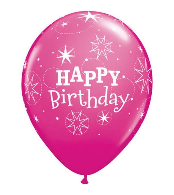 Happy Birthday Rubber Balloon Pink - Original Balloons