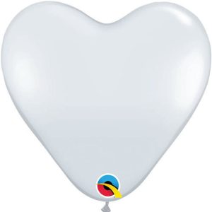 Heart Rubber White Balloon - Original Balloons