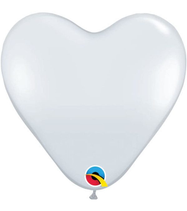 Heart Rubber White Balloon - Original Balloons