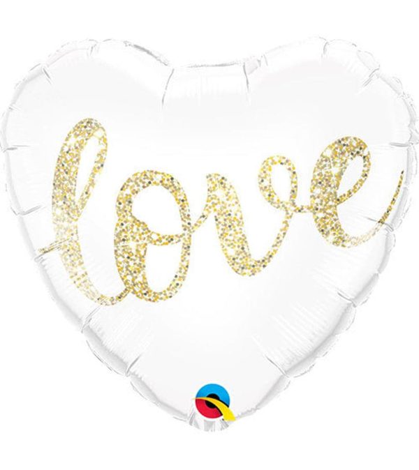 Love Glitter Gold Foil Balloon - Original Balloons