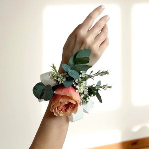 Peach and Pink Bridal Corsage - Original Flowers