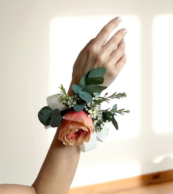 Peach and Pink Bridal Corsage - Original Flowers