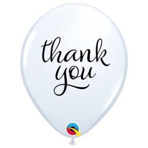 Simply Thank You White Rubber Balloon - Original Balloons