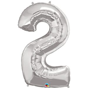 Super Shape Number 2 Foil Balloon - Original Balloons