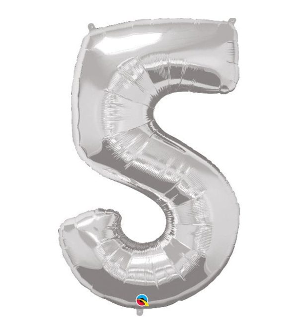 Super Shape Number 5 Foil Balloon - Original Balloons