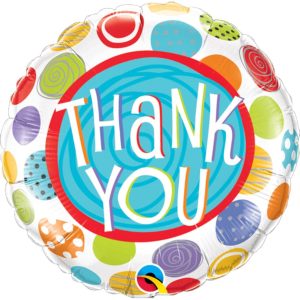 Thank You Patterned Dots Foil Balloon - Original Balloons