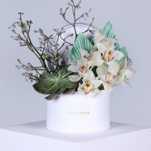 Vintage Green Box Arrangement - Original Flowers