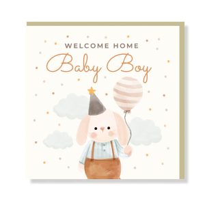 Welcome Home Baby Boy Premium Card - Original Greeting & Note Cards